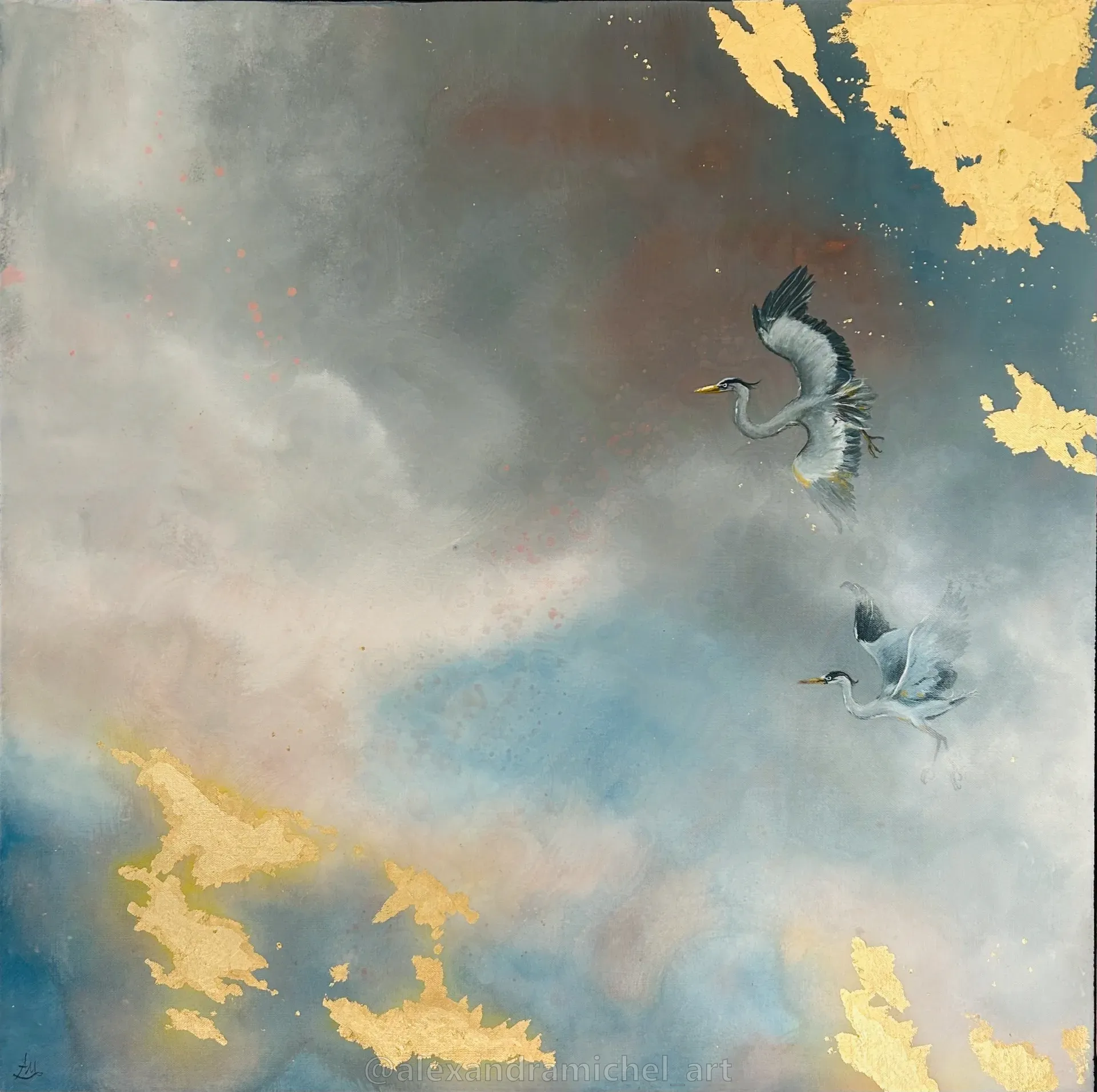  | Titel: follow me - guide me | Acryl auf Leinwand | 80 x 80 cm